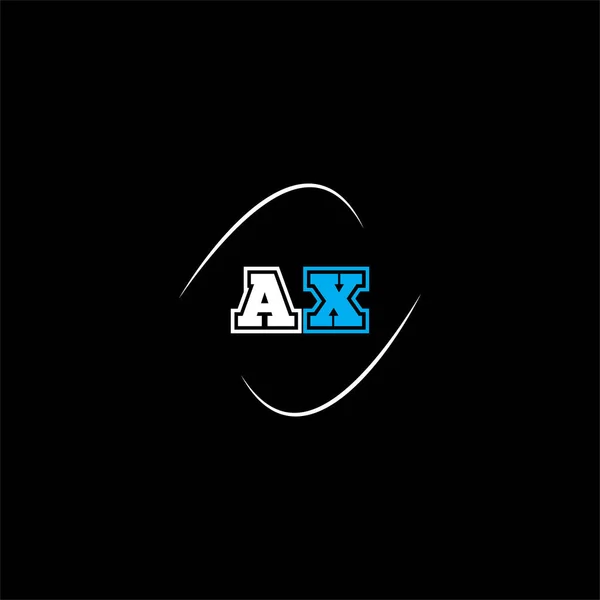 Siyah Arkaplan Üzerine Bir Harfli Yaratıcı Logo Tasarımı Monogram — Stok Vektör