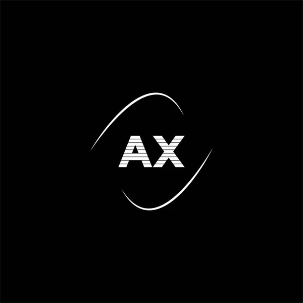 Siyah Arkaplan Üzerine Bir Harfli Yaratıcı Logo Tasarımı Monogram — Stok Vektör