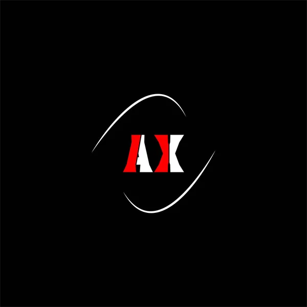 Diseño Creativo Del Logotipo Una Letra Sobre Fondo Color Negro — Vector de stock