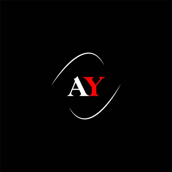 Ein Buchstabe Logo Kreatives Design Auf Schwarzem Hintergrund Monogramm — Stockvektor