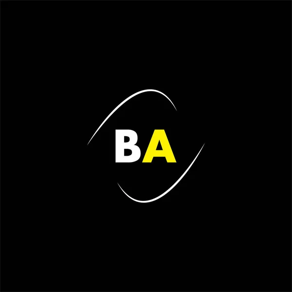 黒の背景に文字のロゴの創造的なデザイン Monogram — ストックベクタ