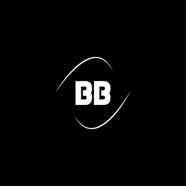 Harfi Logosu Siyah Arkaplan Üzerinde Yaratıcı Tasarım Monogram — Stok Vektör
