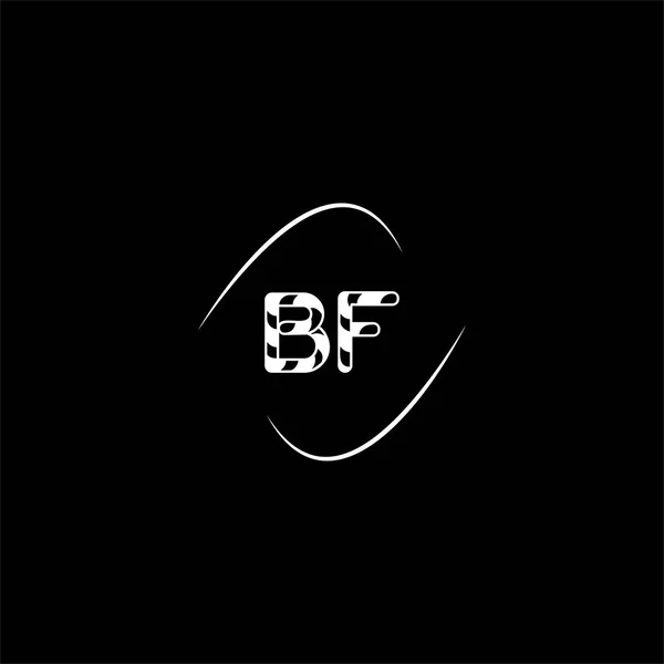 黒の背景にB F文字のロゴの創造的なデザイン Monogram — ストックベクタ