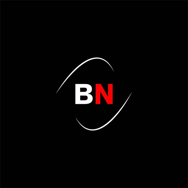 黒の背景にB N文字のロゴの創造的なデザイン 10億のモノグラム — ストックベクタ