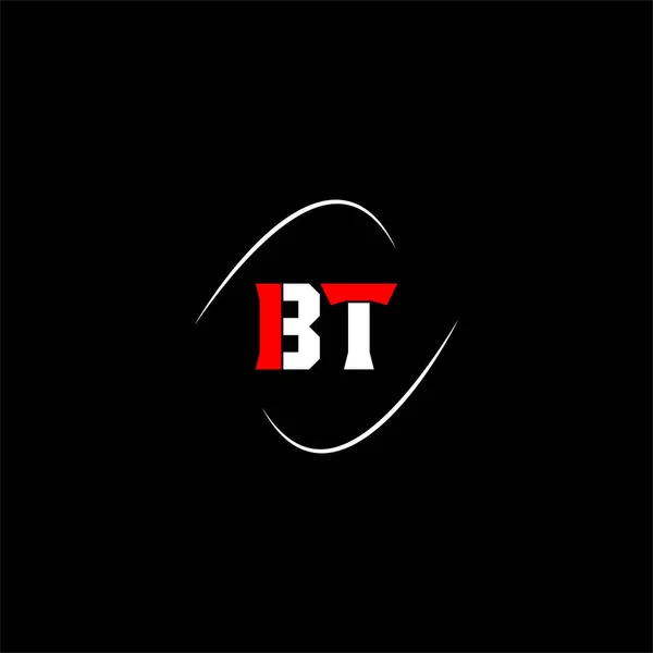 基于黑色背景的Bt字母标志创意设计 Bt主题图 — 图库矢量图片