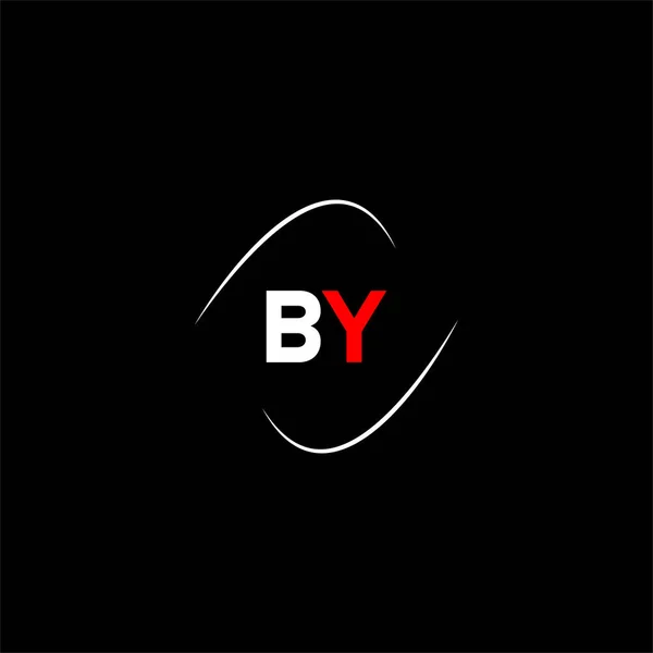 Buchstabe Logo Kreatives Design Auf Schwarzem Hintergrund Nach Monogramm — Stockvektor