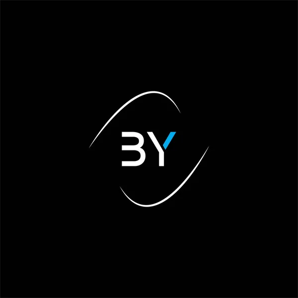 Buchstabe Logo Kreatives Design Auf Schwarzem Hintergrund Nach Monogramm — Stockvektor