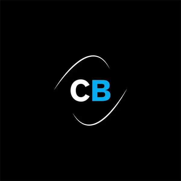 Diseño Abstracto Del Logotipo Letra Sobre Fondo Color Negro Monograma — Vector de stock