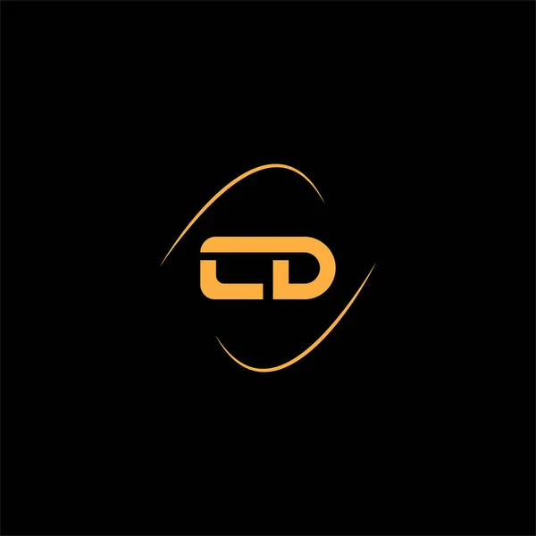 Lettre Logo Design Abstrait Sur Fond Couleur Noire Monogramme — Image vectorielle