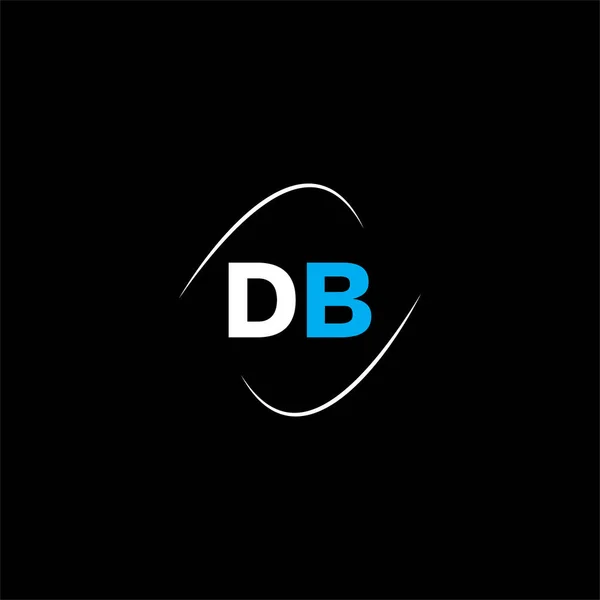 Db字母标志图案 黑色底色 Db单字 — 图库矢量图片