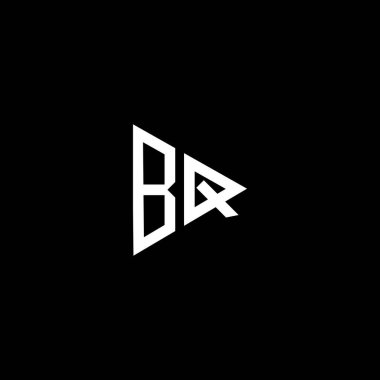 B Q harfi logosu siyah arkaplan üzerine yaratıcı tasarım, bq monogram