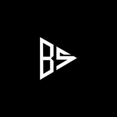 B S harfli logo soyut tasarımı. bs monogramı