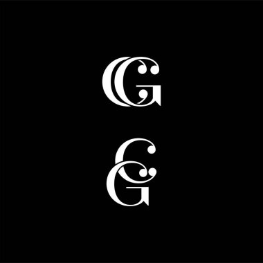 G F harfi logosu soyut dizayn .gf monogramı