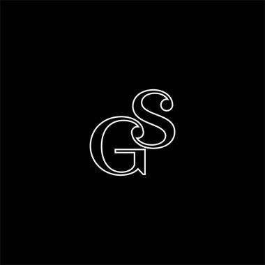 G S harfi logosu siyah arkaplan üzerine yaratıcı tasarım.
