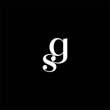 G S harfi logosu siyah arkaplan üzerine yaratıcı tasarım.