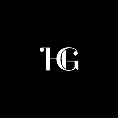 H G harfi logosu siyah arkaplan üzerinde yaratıcı tasarım. hg monogram