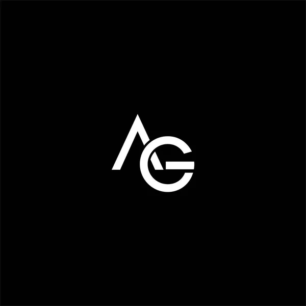 Творчий Дизайн Логотипу Літери Фоні Чорного Кольору Монограма — стоковий вектор