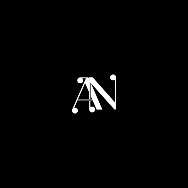 Lettera Logo Design Creativo Sfondo Colore Nero Monogramma — Vettoriale Stock