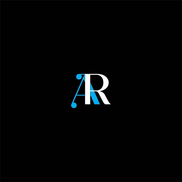 Une Lettre Logo Design Créatif Sur Fond Couleur Noire Monogramme — Image vectorielle
