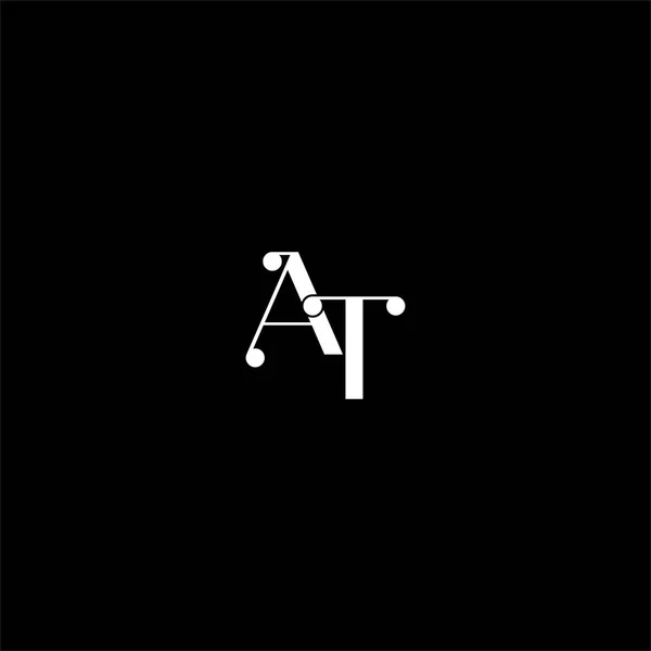Letter Logo Creative Design Black Color Background Monogram — Stock Vector