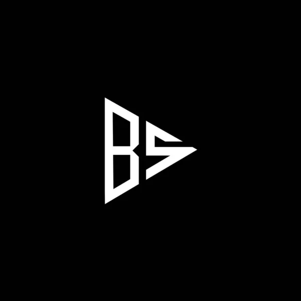 Buchstabe Logo Kreative Gestaltung Auf Schwarzem Hintergrund Monogramm — Stockvektor