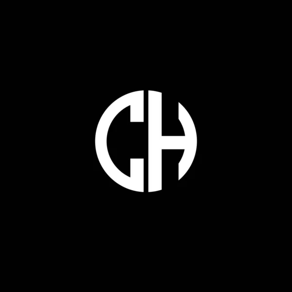 Siyah Arkaplan Üzerinde Harfi Logosu Soyut Tasarımı Monogram — Stok Vektör