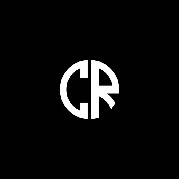 Siyah Arkaplan Üzerinde Harfi Logosu Soyut Tasarımı Monogram — Stok Vektör