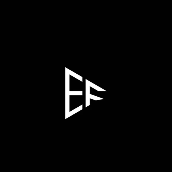 F文字のロゴの抽象的なデザインの黒の背景 Monogram — ストックベクタ