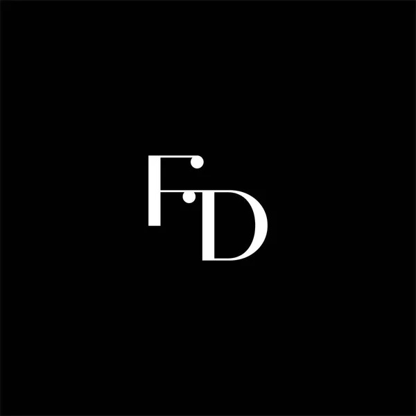 Letra Logotipo Design Criativo Fundo Cor Preta Monograma — Vetor de Stock