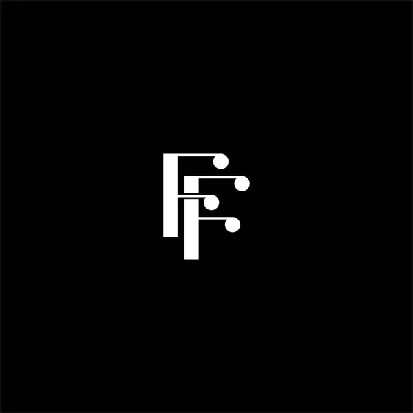 Letra Logo Diseño Creativo Sobre Fondo Color Negro Monograma — Archivo Imágenes Vectoriales