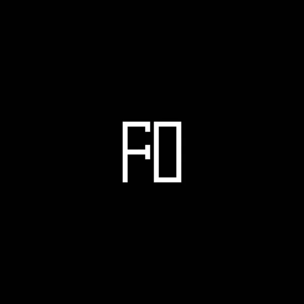 O文字ロゴ黒の背景に創造的なデザイン 情報モノグラム — ストックベクタ