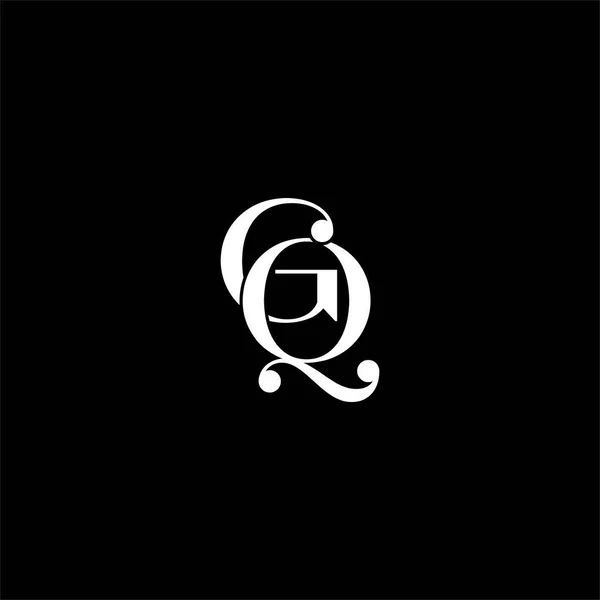 黒の背景にG Q文字のロゴの創造的なデザイン Monogram — ストックベクタ