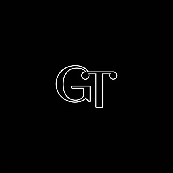 Lettera Logo Design Creativo Sfondo Colore Nero Monogramma — Vettoriale Stock