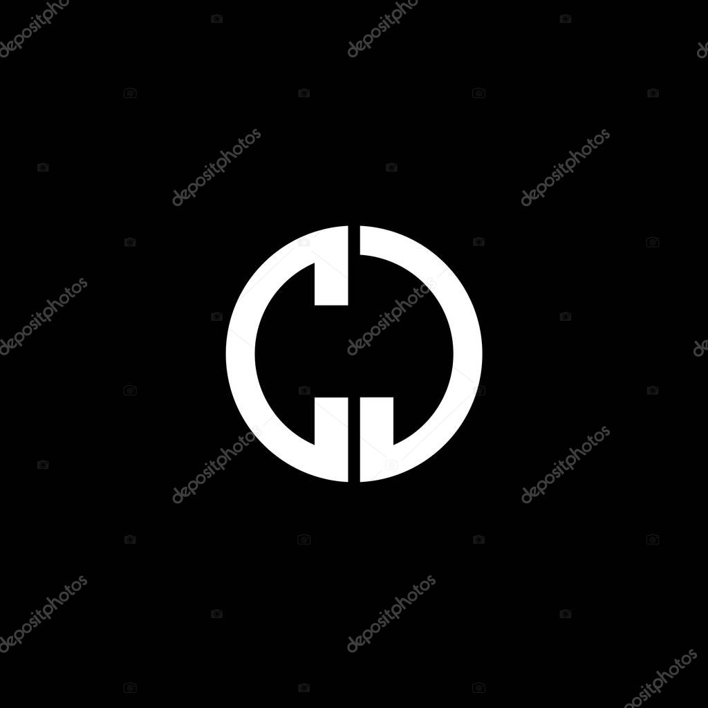 C J letter logo abstract design. cj monogram