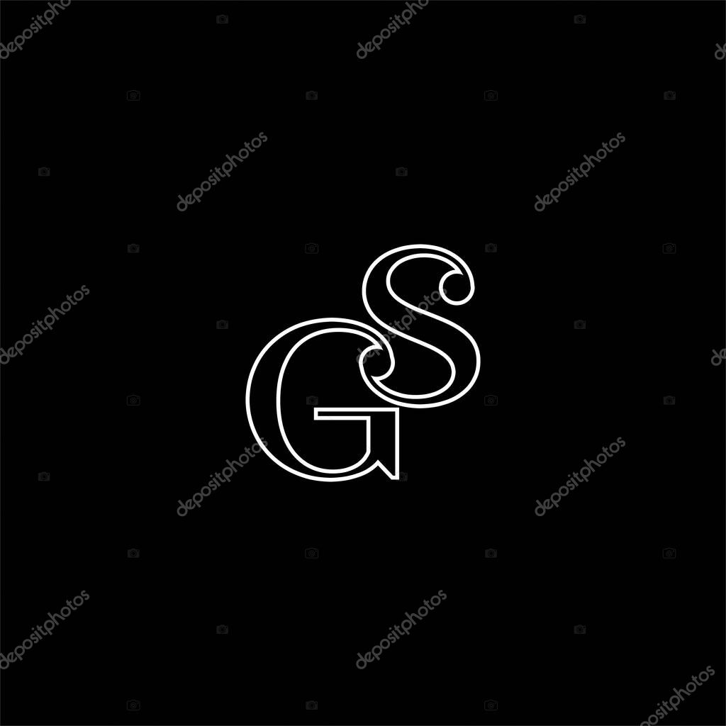 G S letter logo creative design on black color background.gs monogram
