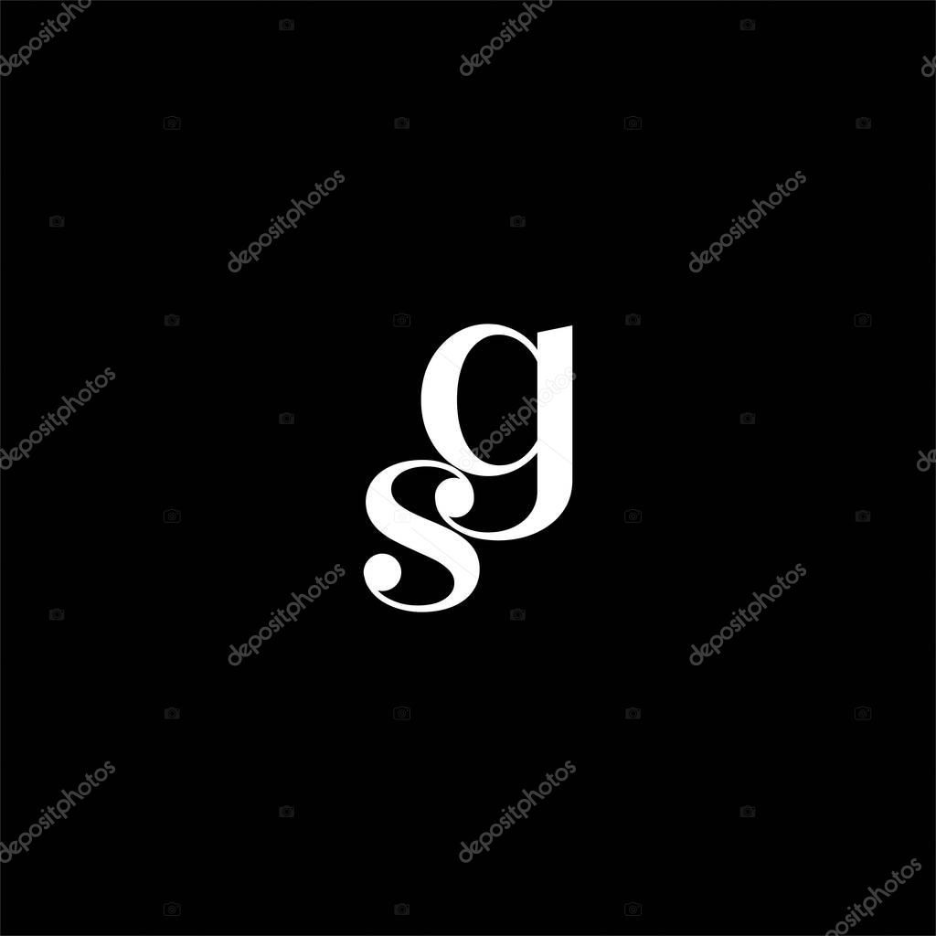 G S letter logo creative design on black color background.gs monogram