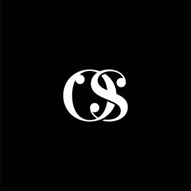 O S harfi logosu siyah arkaplan üzerine yaratıcı tasarım. os monogramı