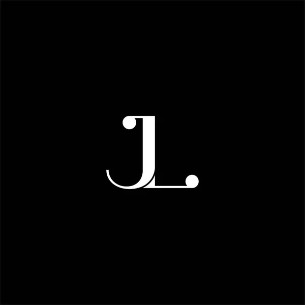 Diseño Abstracto Del Logotipo Letra Sobre Fondo Color Negro Monograma — Vector de stock