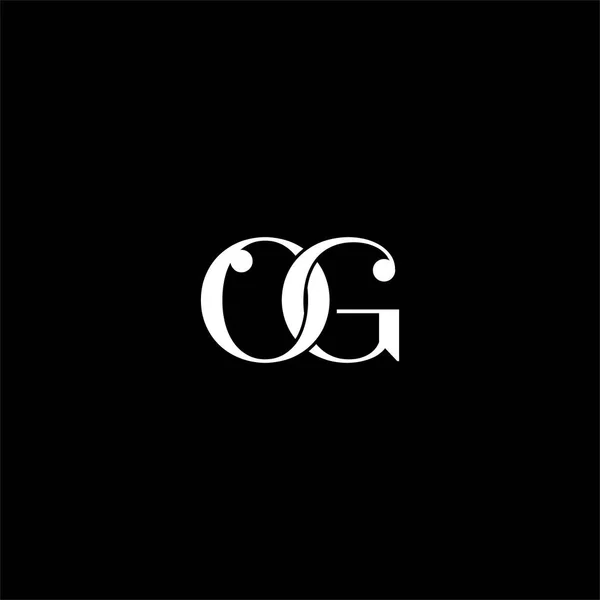 Літерний Логотип Креативного Дизайну Фоні Чорного Кольору Ого Монограма — стоковий вектор