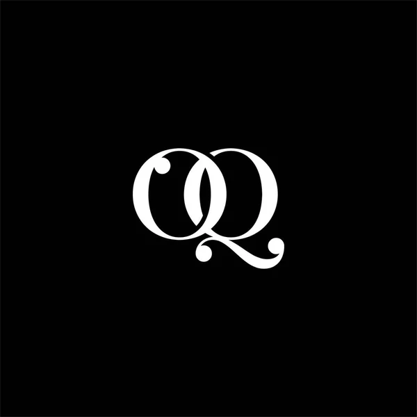 ブラックカラーを基調としたO Qレターロゴクリエイティブデザイン オック モノグラム — ストックベクタ