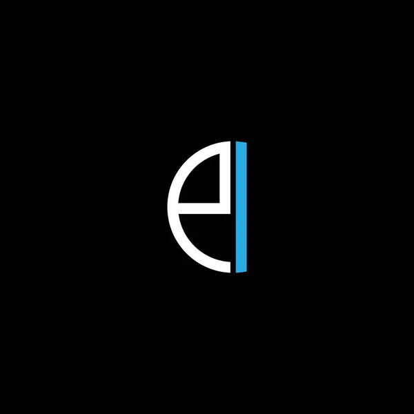 Письмо Логотип Креативный Дизайн Черном Фоне Цвета Монограмма — стоковый вектор