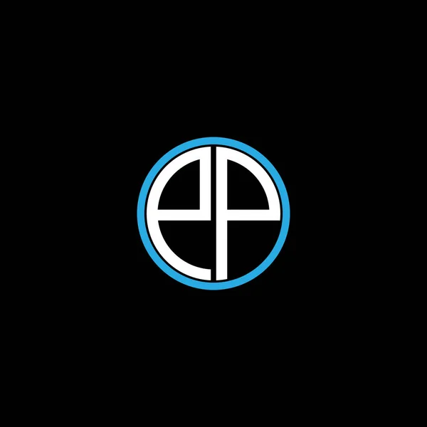 P文字ロゴ抽象デザイン Ppモノグラム — ストックベクタ
