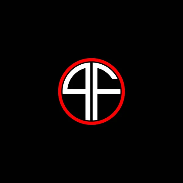 Lettera Logo Design Creativo Sfondo Colore Nero Monogramma — Vettoriale Stock