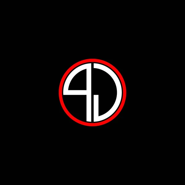 Письмо Логотип Креативный Дизайн Черном Фоне Цвета Монограмма — стоковый вектор
