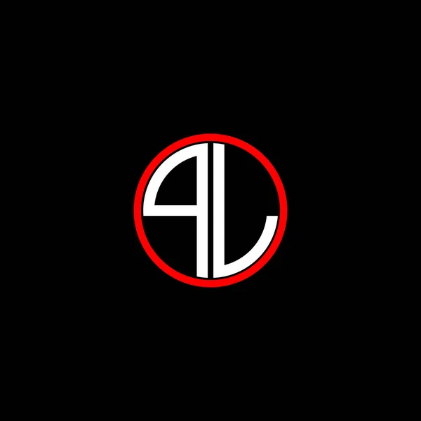 Logo Litery Kreatywny Design Czarnym Tle Koloru Monogram — Wektor stockowy