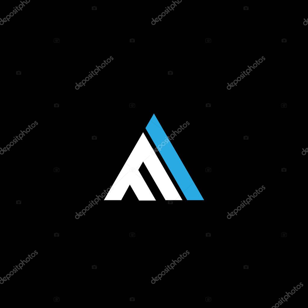 M I letter logo creative design on black color background. mi monogram