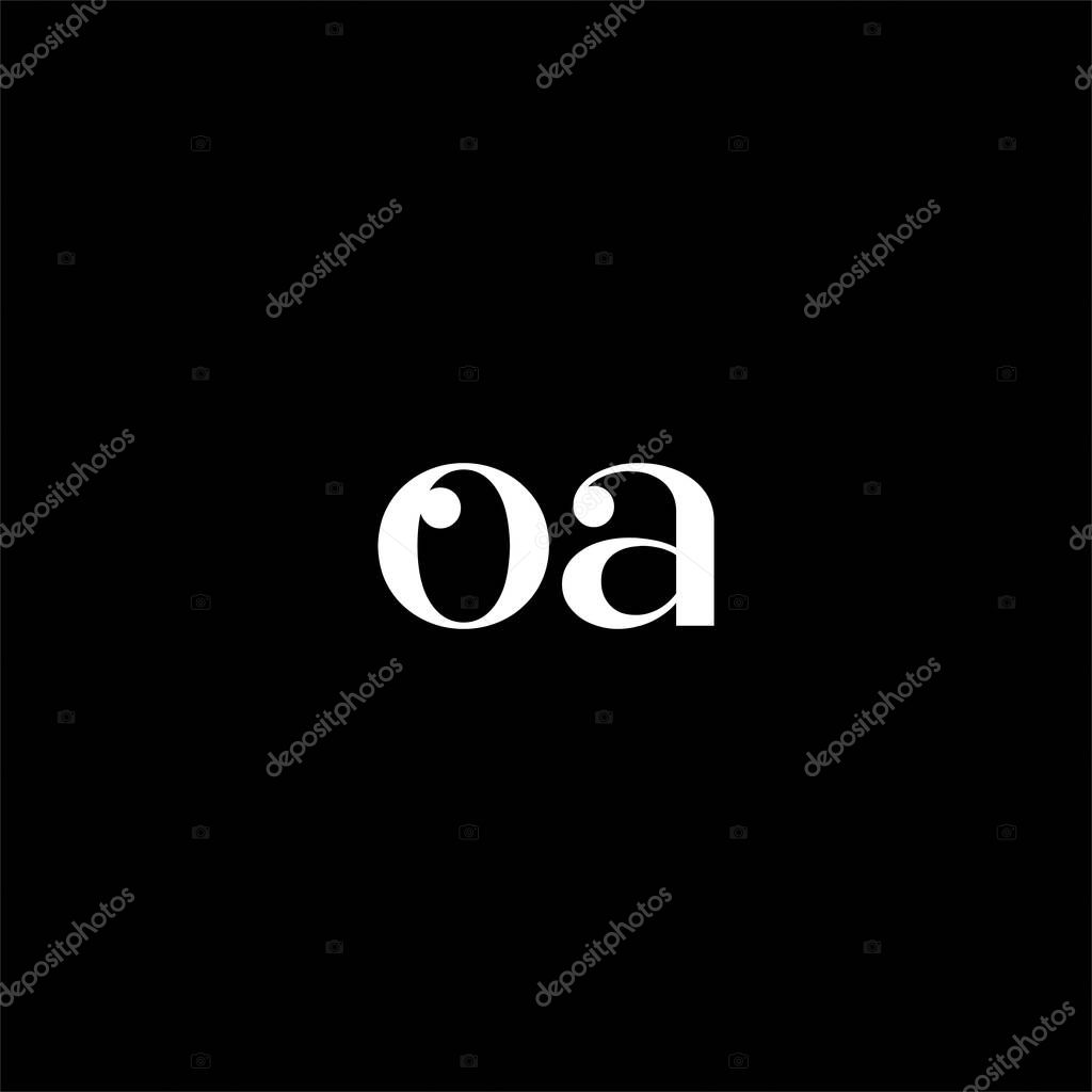 O A letter logo creative design on black color background. oa monogram