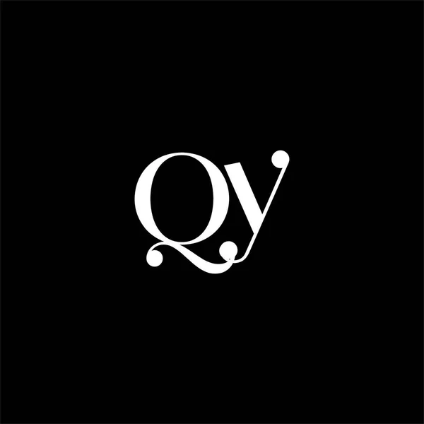 黒を基調としたQ Y文字のロゴクリエイティブデザイン Qyモノグラム — ストックベクタ