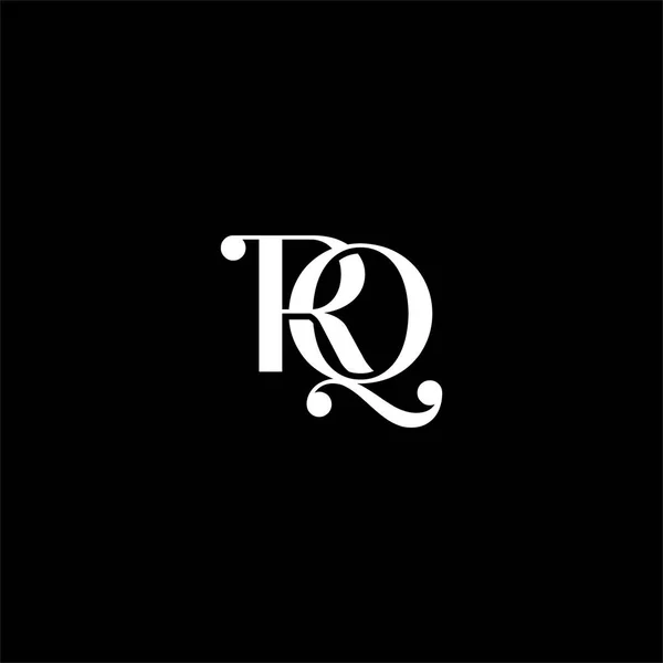 Rq字母标识在黑色背景下的抽象设计 Rq单字 — 图库矢量图片