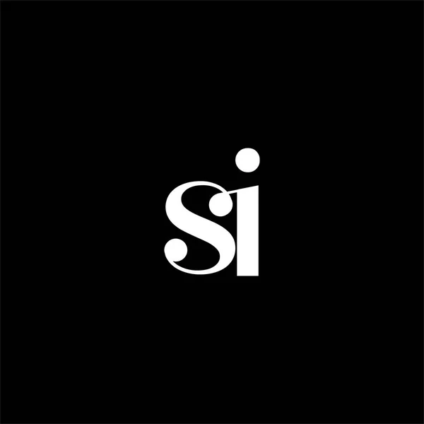 S黒を基調とした文字ロゴ抽象デザイン モノグラム — ストックベクタ